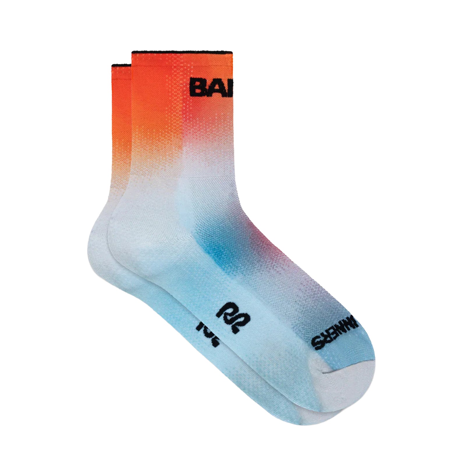 Bandit Lite Run 2 Pack Quarter Socks Lagoon Copal flat lay showing honeycomb mesh crown construction with ribbed ankle detail and knit Bandit branding