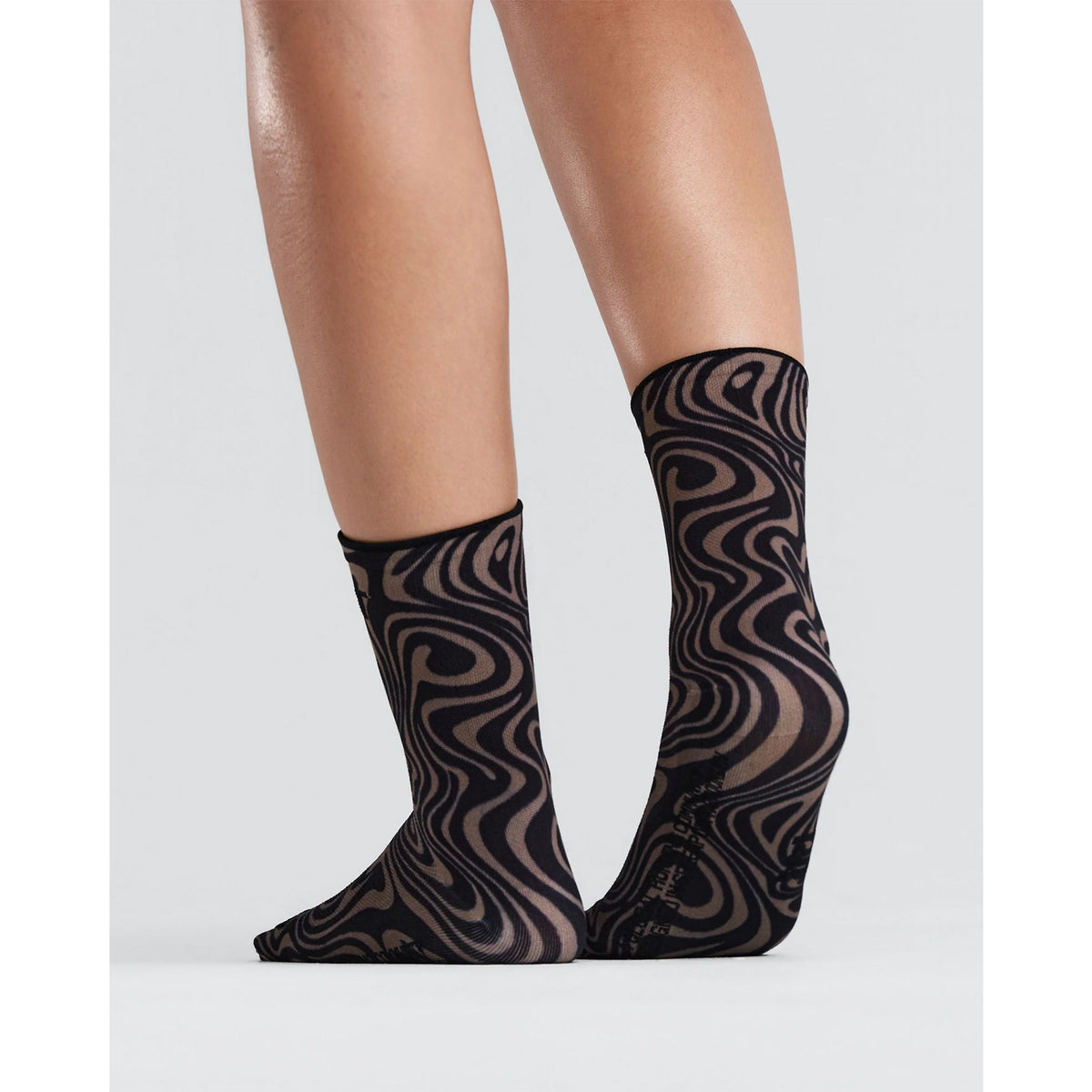 Lite Run 2 Pack Quarter Socks Melted Marble Cocoa / Black