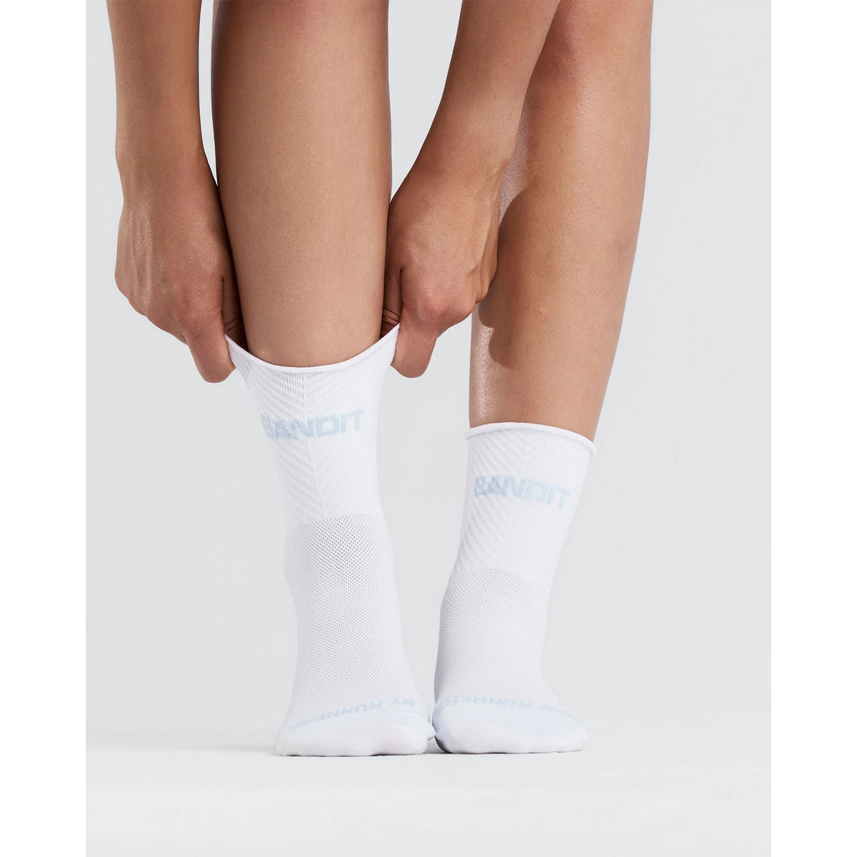 Lite Run Ribbed 2 Pack Quarter Socks White / Pavilion Blue