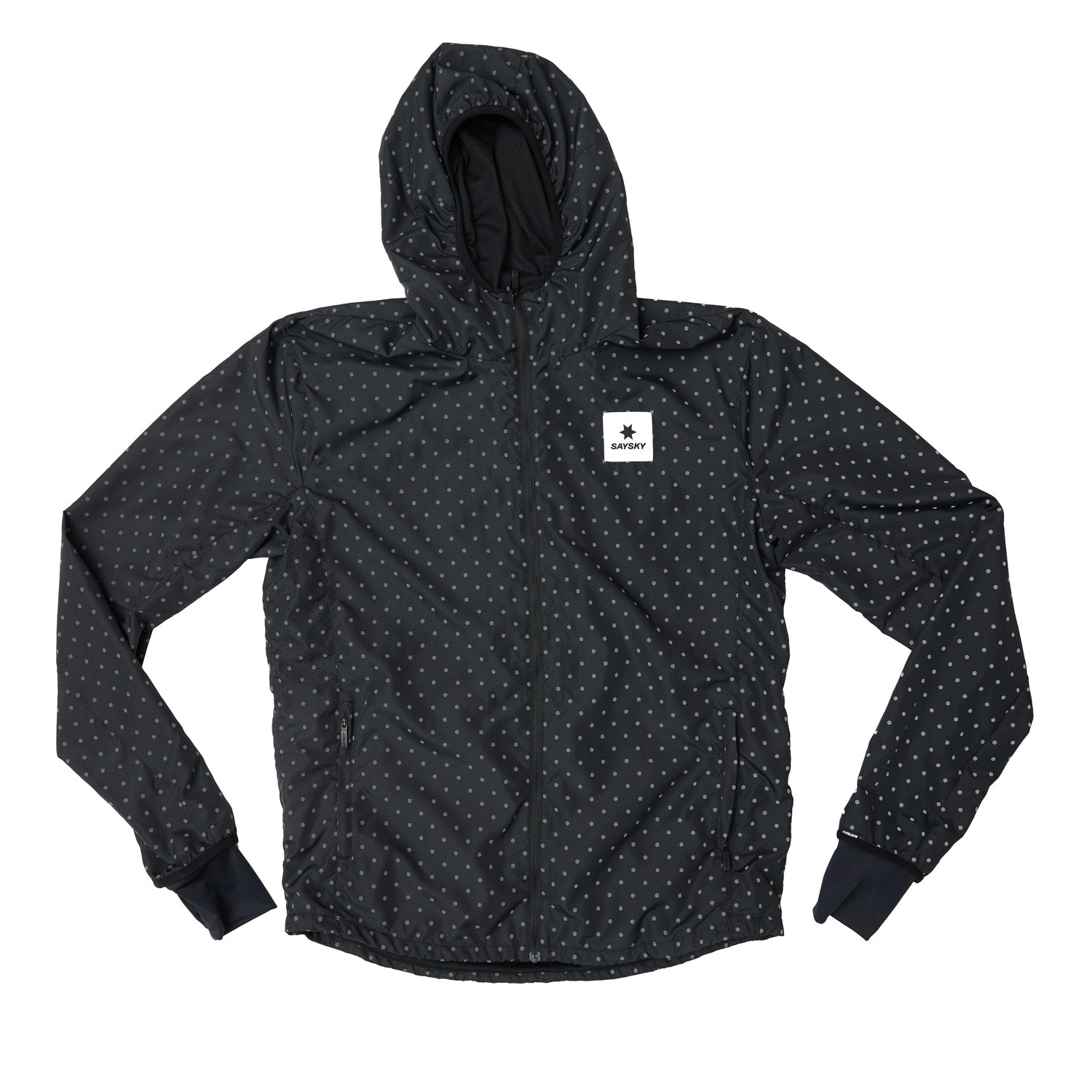SAYSKY Men's Reflective Polka Blaze Jacket Black - Achilles Heel
