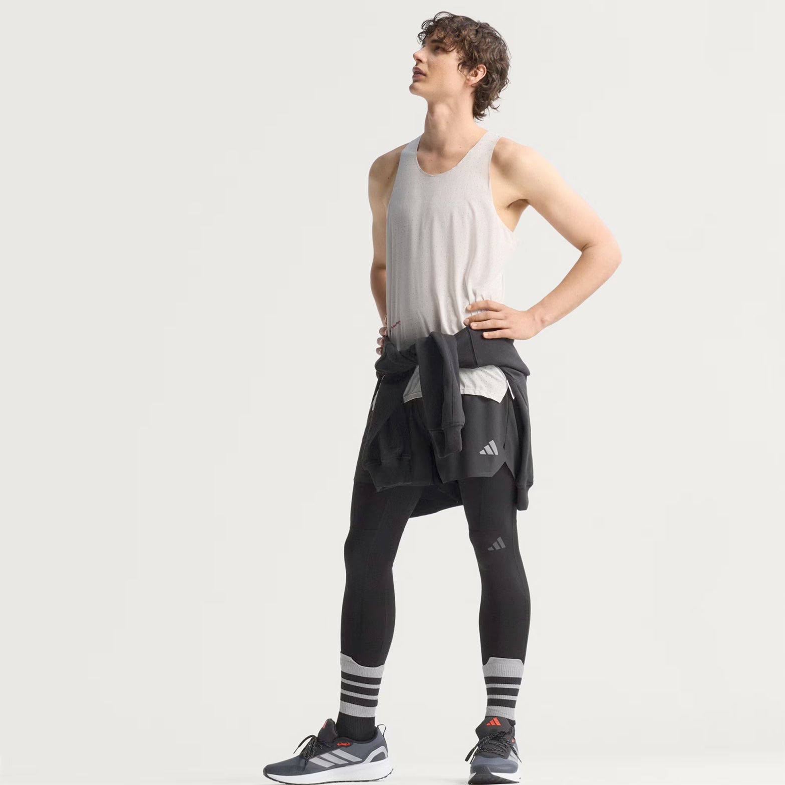 Men's Adi365 H.Koumori Running Tank Grey One - Achilles Heel