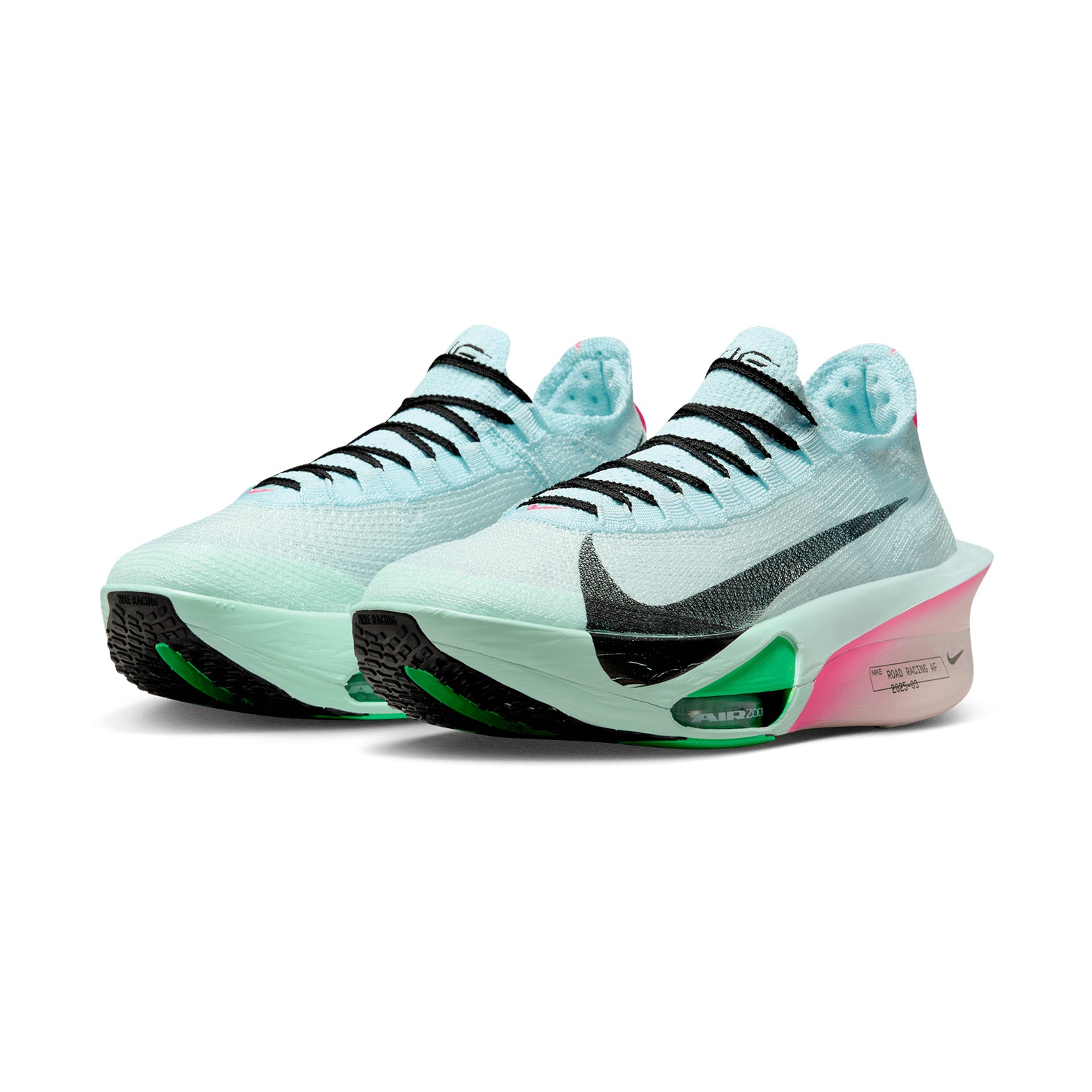 Men's Alphafly 3 Running Shoes Glacier Blue / Mint Foam / Green Shock / Black - Achilles Heel