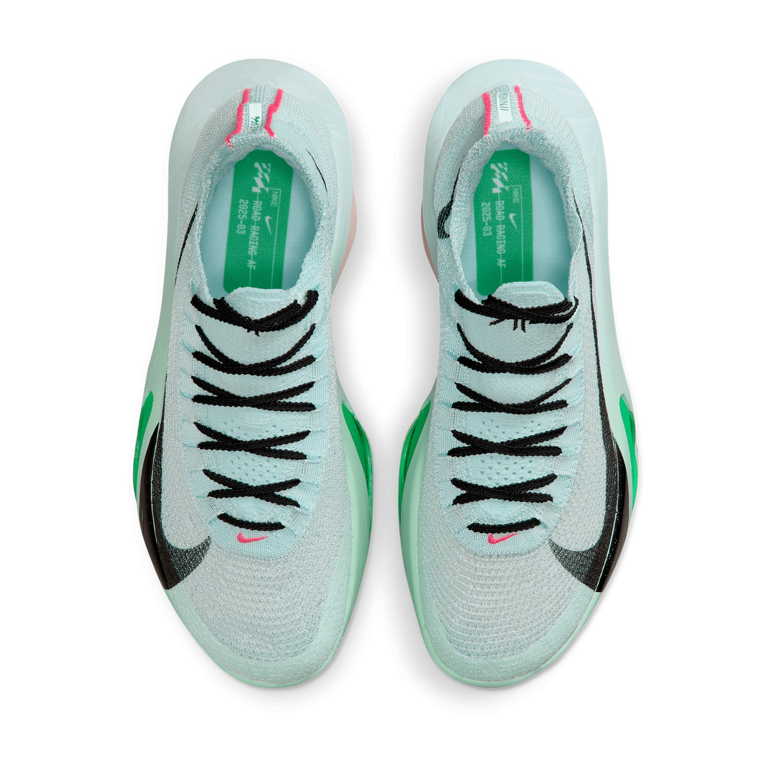 Men's Alphafly 3 Running Shoes Glacier Blue / Mint Foam / Green Shock / Black - Achilles Heel