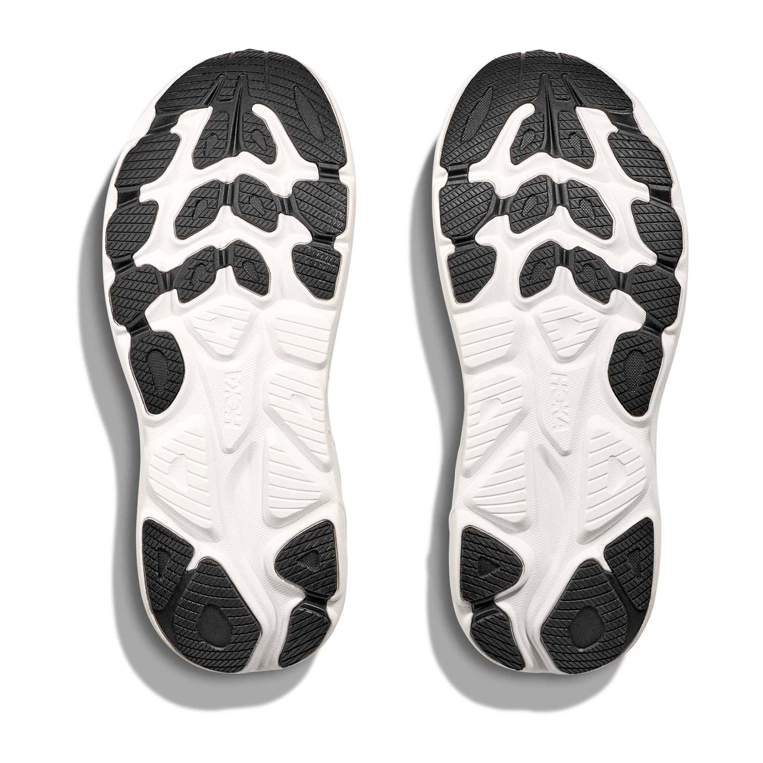 Men's Clifton 10 Wide Fit Running Shoes Black / White - Achilles Heel