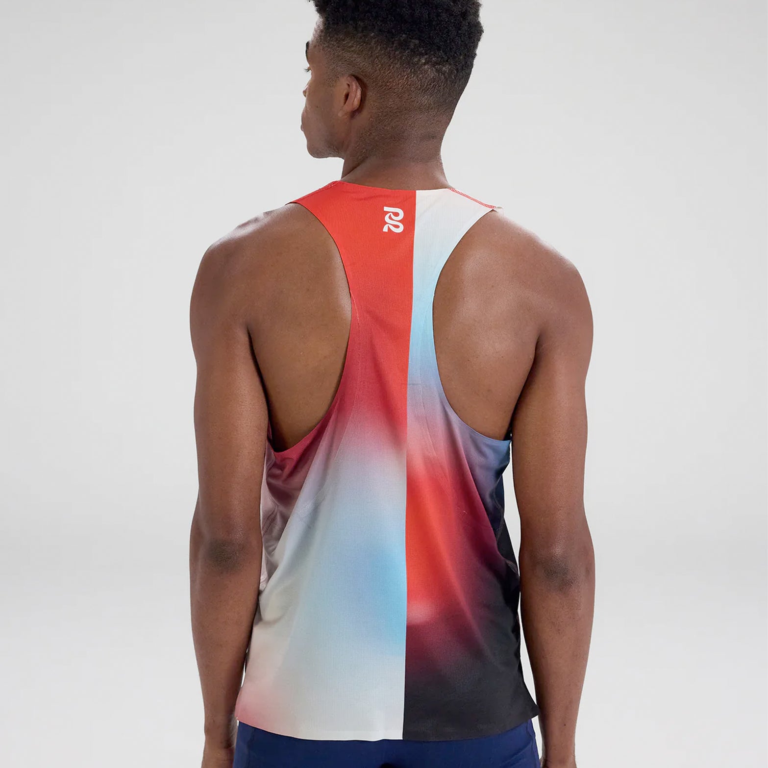 Men's Drift Racing Singlet Vintage Blue Gradient - Achilles Heel