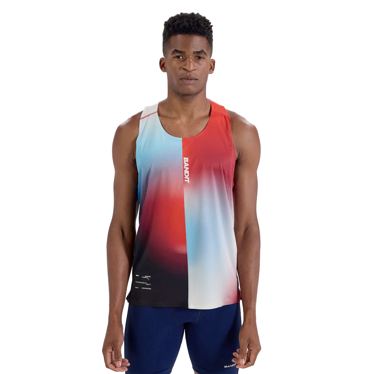 Men's Drift Racing Singlet Vintage Blue Gradient - Achilles Heel