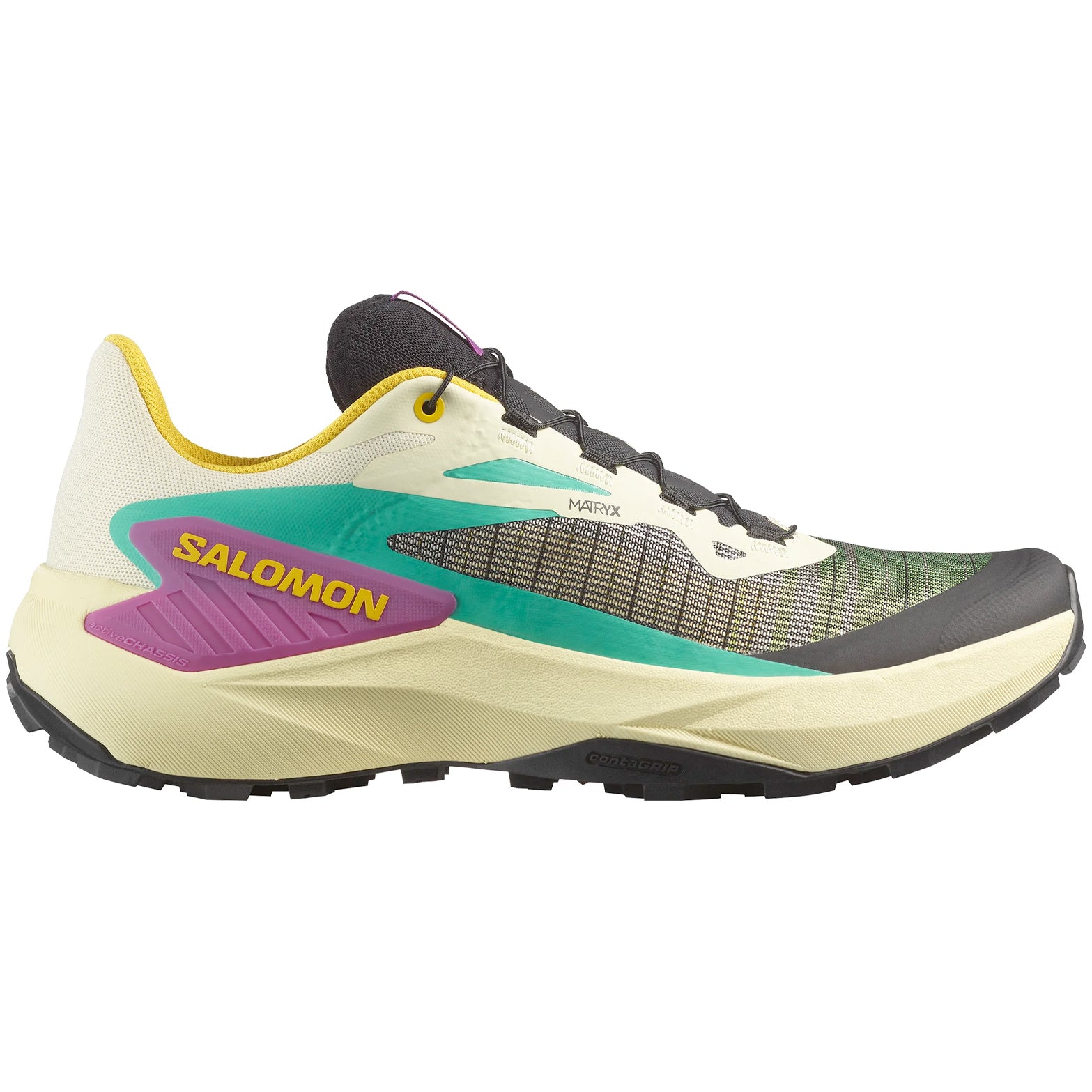 Men's Genesis Trail Running Shoes Transparent Yellow / Black / Willowherb - Achilles Heel