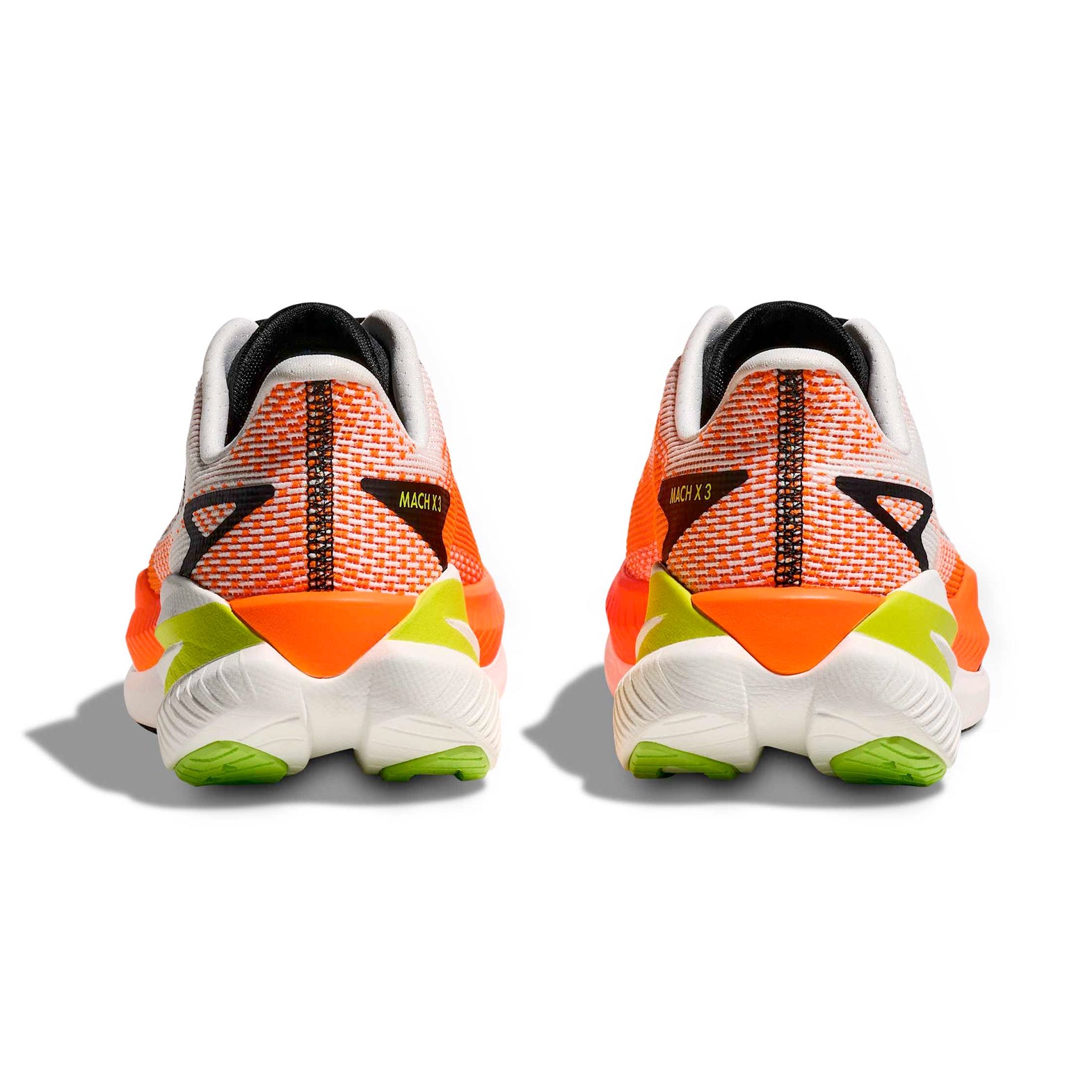 Men's Mach X 3 Running Shoes Skyward White / Neon Tangerine - Achilles Heel