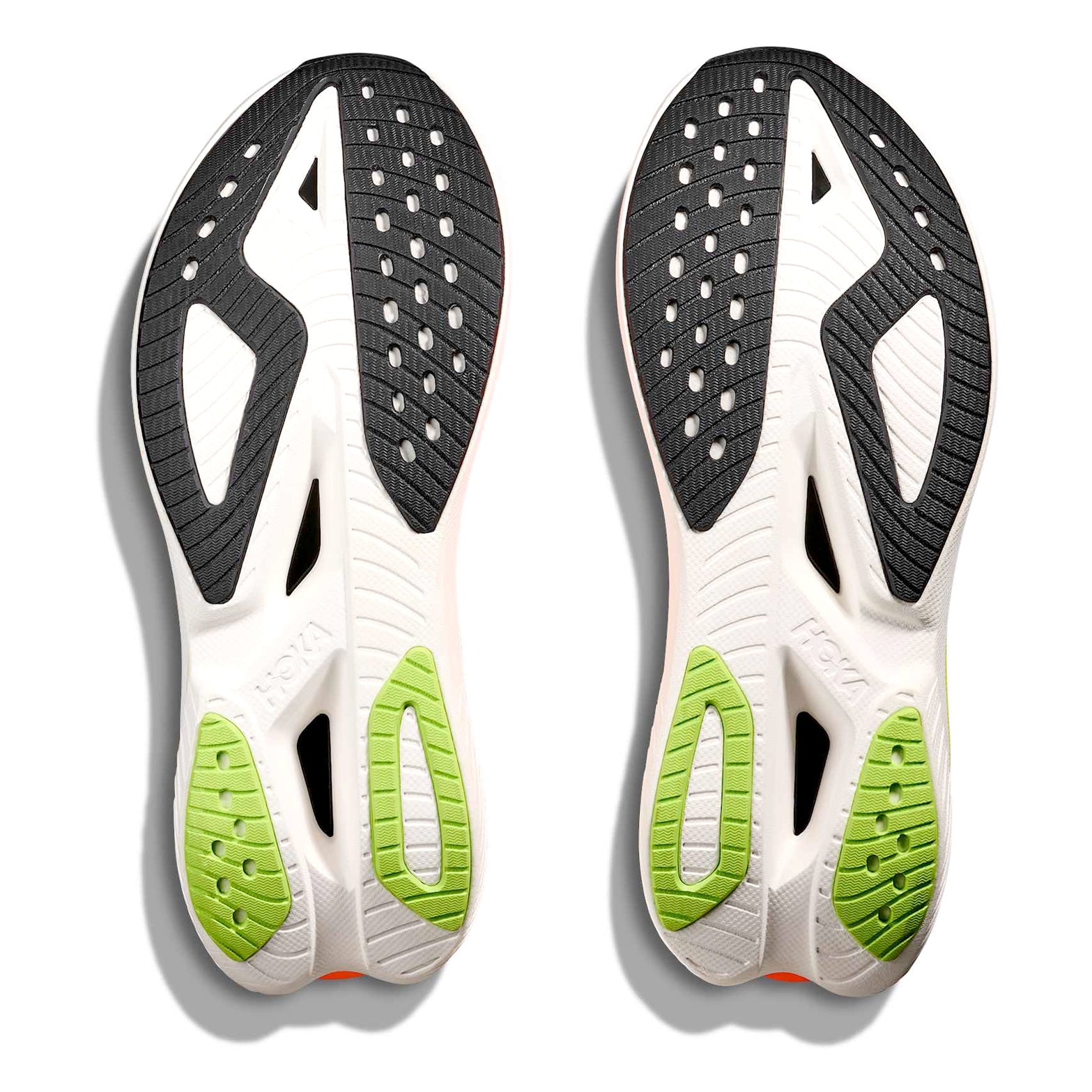 Men's Mach X 3 Running Shoes Skyward White / Neon Tangerine - Achilles Heel