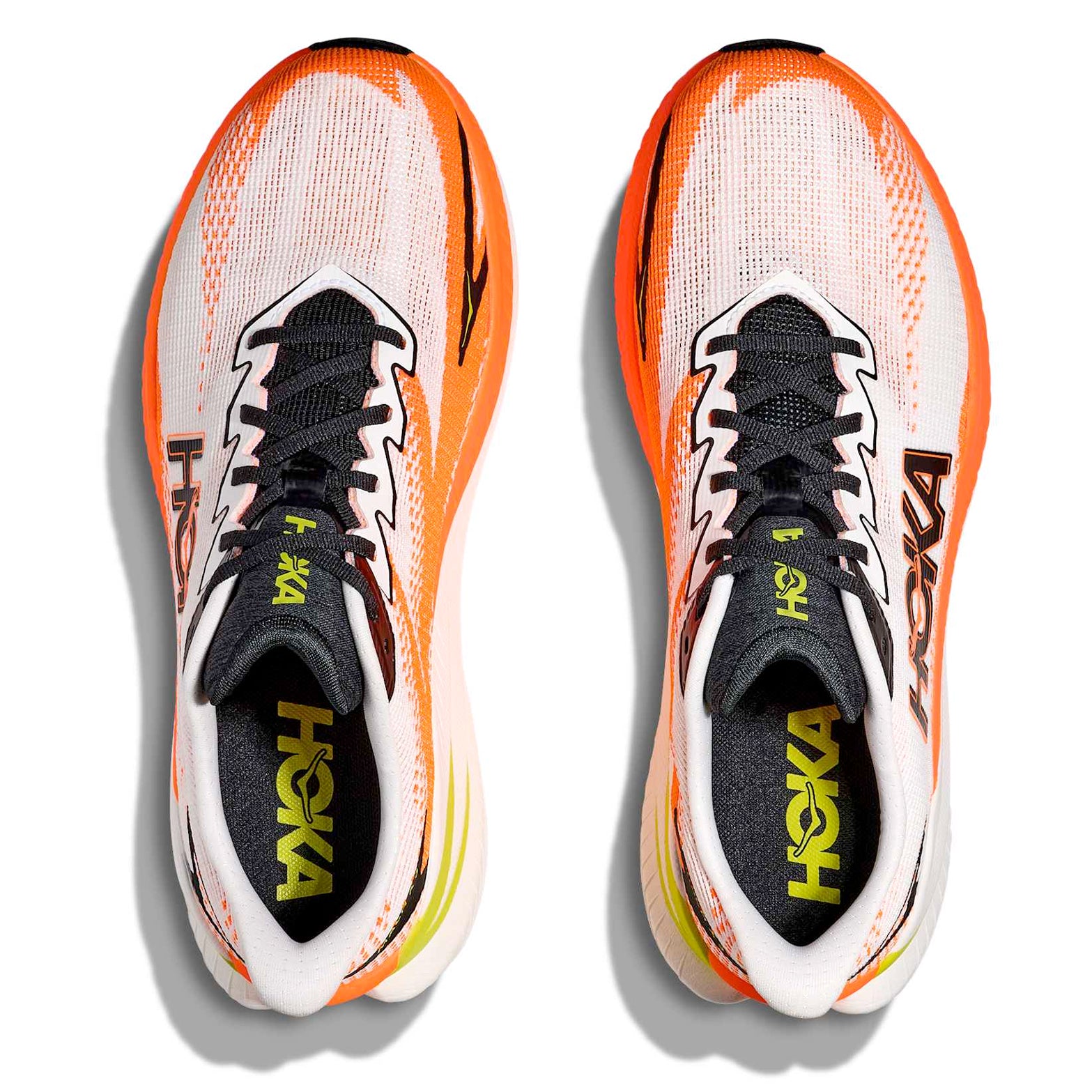 Men's Mach X 3 Running Shoes Skyward White / Neon Tangerine - Achilles Heel