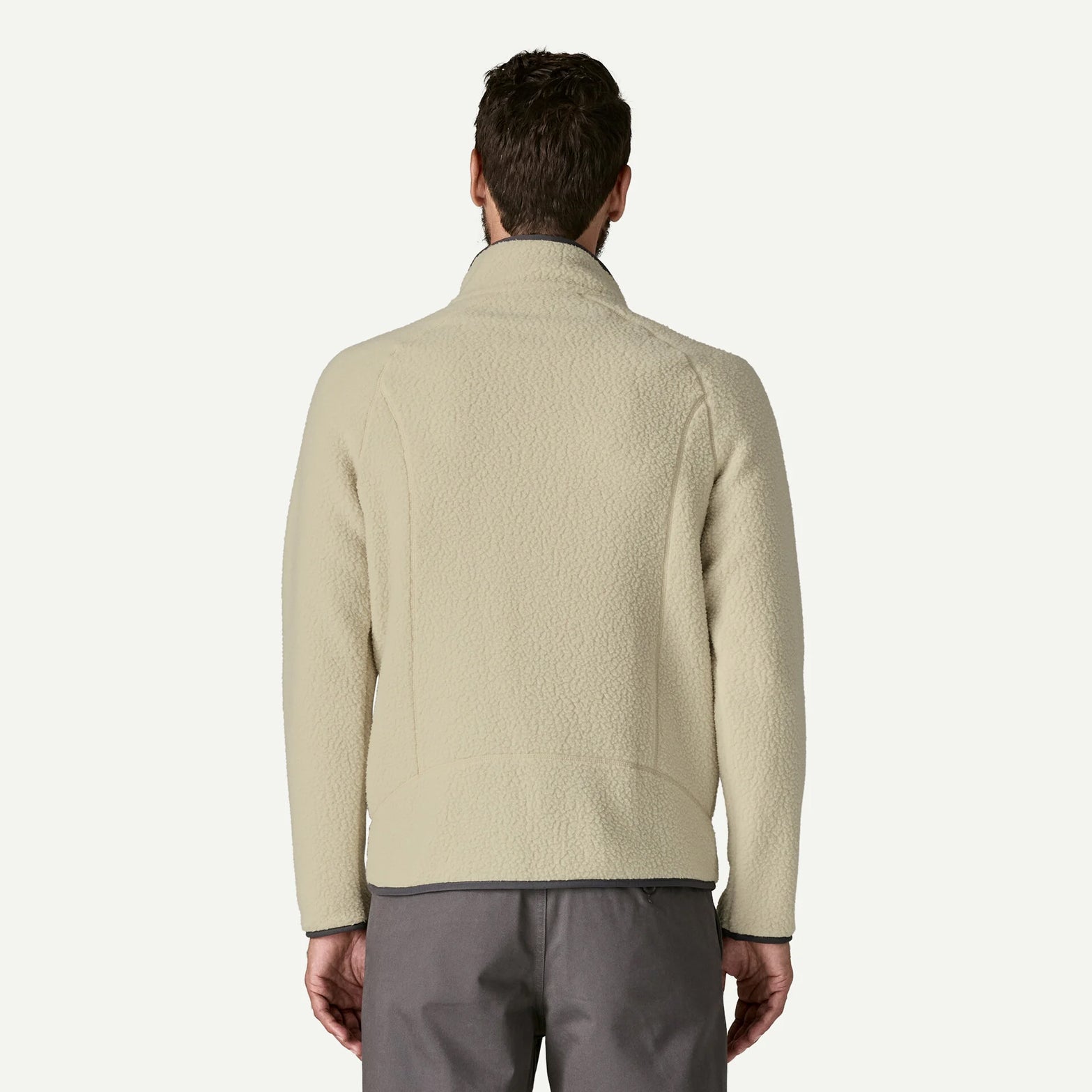 Men's Retro Pile Fleece Jacket Pelican / Smolder Blue