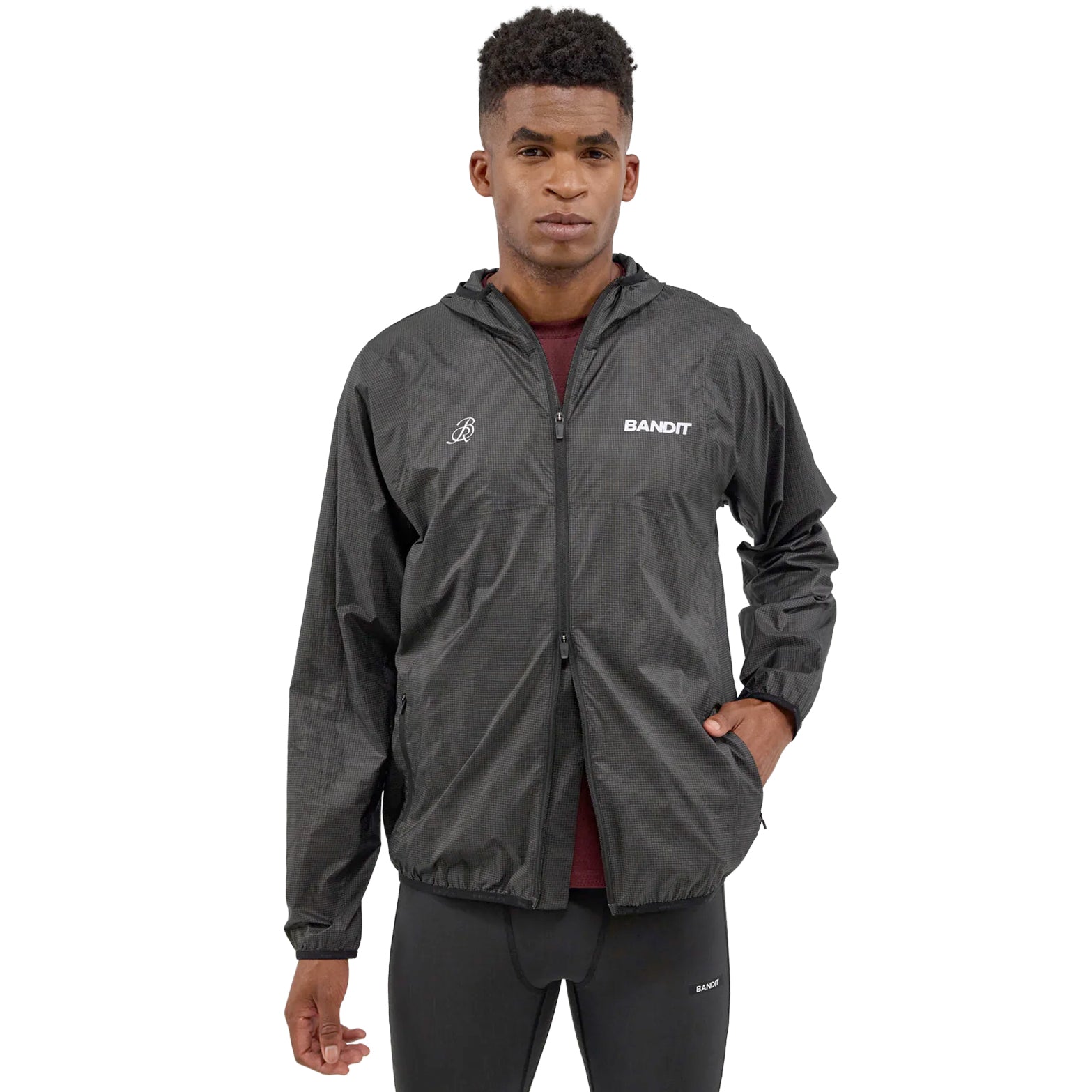 Men's RoccaRip Windbreaker Jacket Black - Achilles Heel