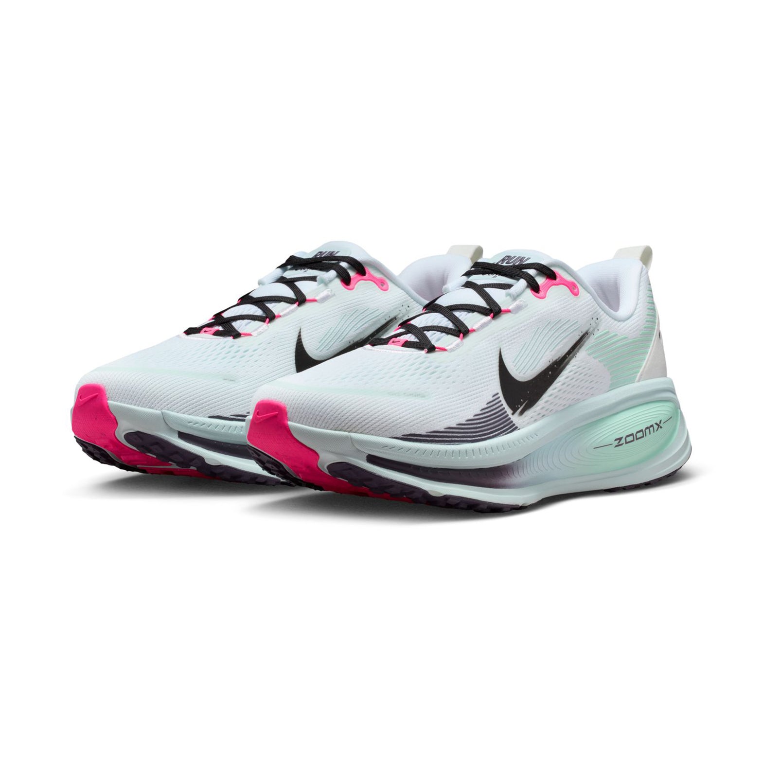 Men's Vomero 18 Running Shoes White / Glacier Blue / Hyper Pink / Black