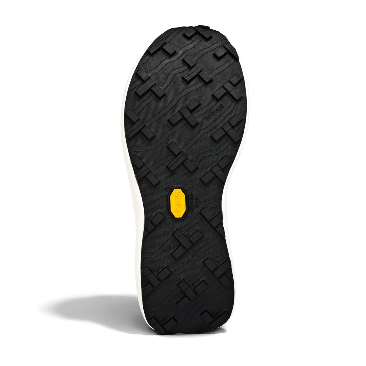 Men's norda 005 Trail Running Shoes Comet sole view displaying Vibram Megagrip Elite rubber compound for grippiest lightest trail racing traction on technical terrain