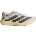Men's adidas Adizero EVO SL EXO Running Shoes Core White Utility Black Grey Two outer side view showing EXOSKELETON fit system with protective woven shell and LIGHTSTRIKE PRO cushioning