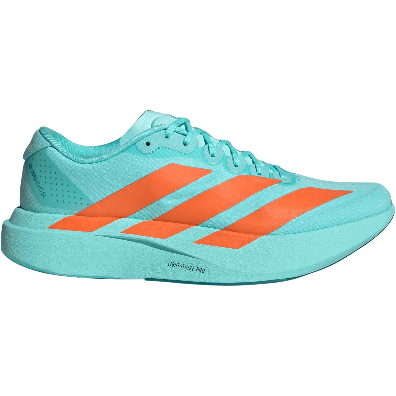 Men's Adizero EVO SL Woven Running Shoes Flash Aqua / Impact Orange / Arctic Fusion