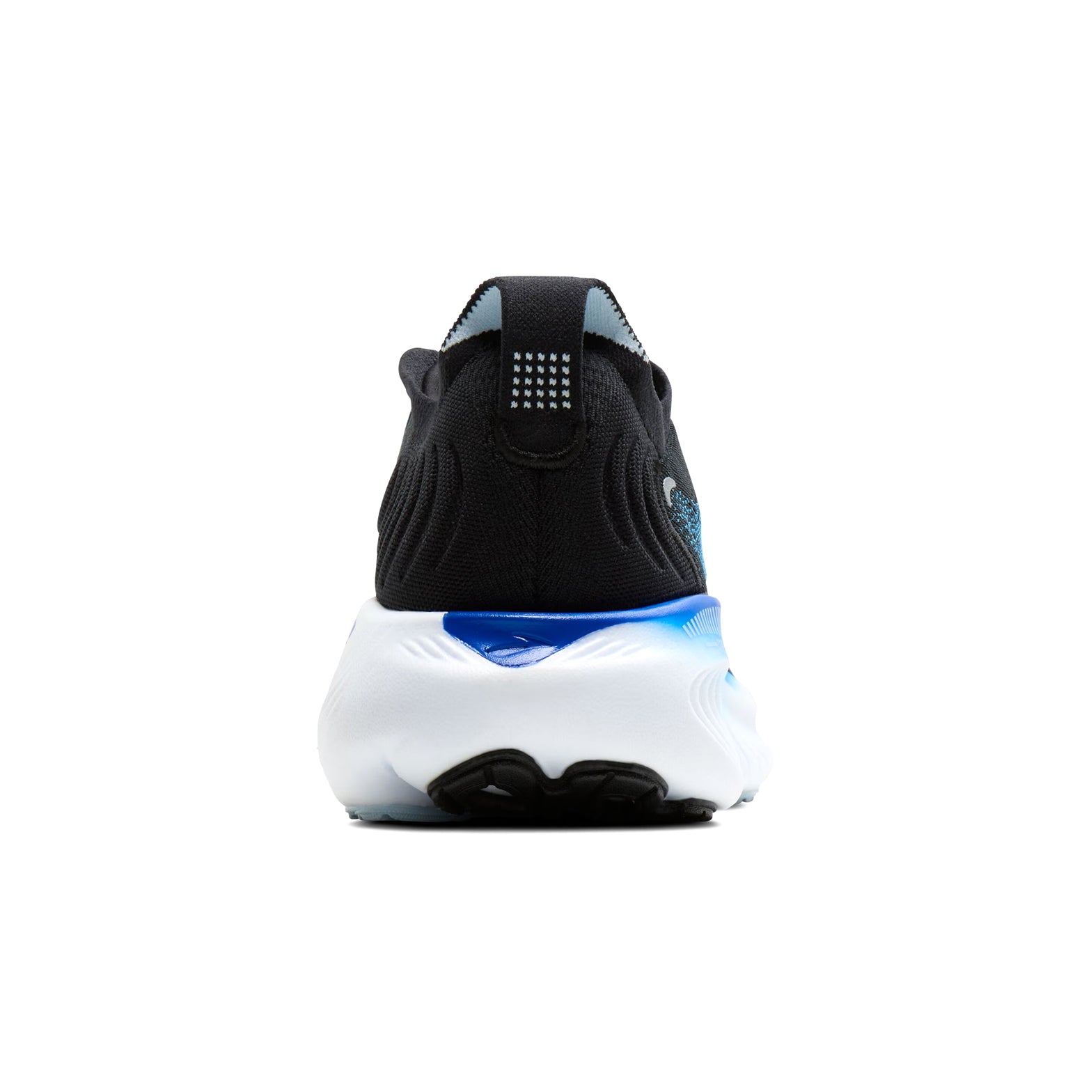 Men's Brooks Adrenaline GTS 25 Running Shoes Black Blue Nantucket Breeze heel view showing extra nitrogen-infused DNA LOFT cushioning with GuideRails support for softer landings during daily training