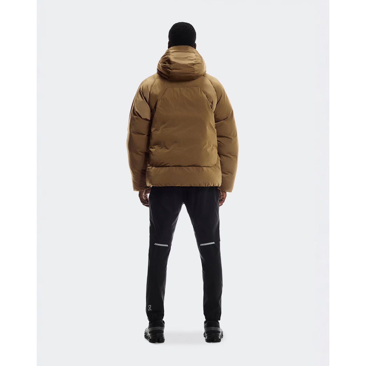 Men's All-Day Puffer Jacket Nutmeg full body back view with ventilation system