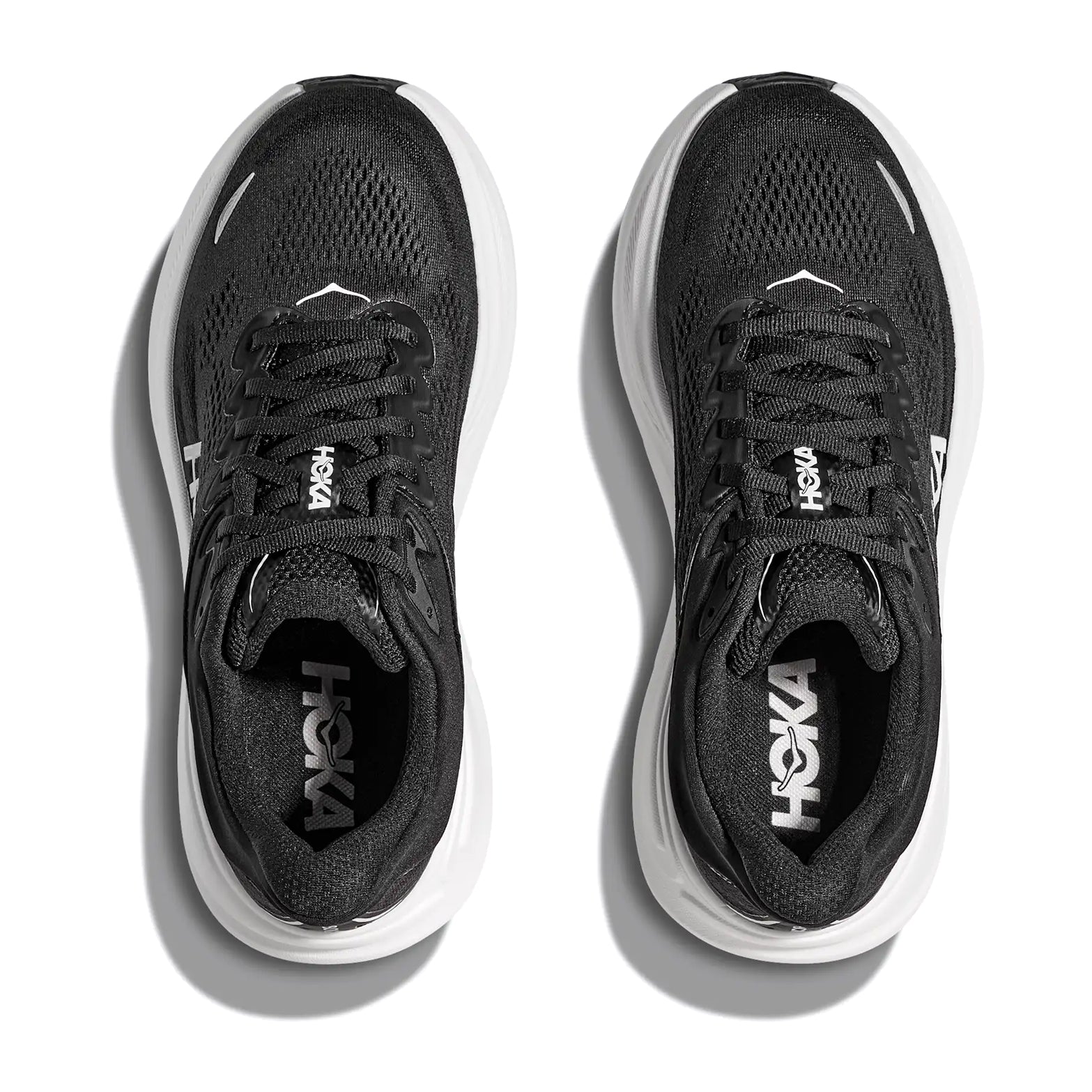 Men's Bondi 9 Running Shoes Black / White - Achilles Heel
