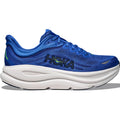 HOKA Bondi 9 men's running shoe in Cobalt Blue / Ultramarine — outer view showing cobalt blue engineered mesh upper with ultramarine accent detailing and maximum cushioning midsole profile