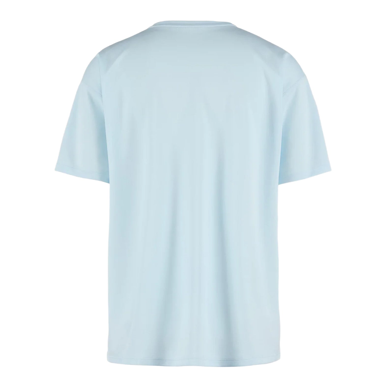 District Vision Men's Boxy Training Tee Frost back view showing durable overlock construction with moisture and odour management properties