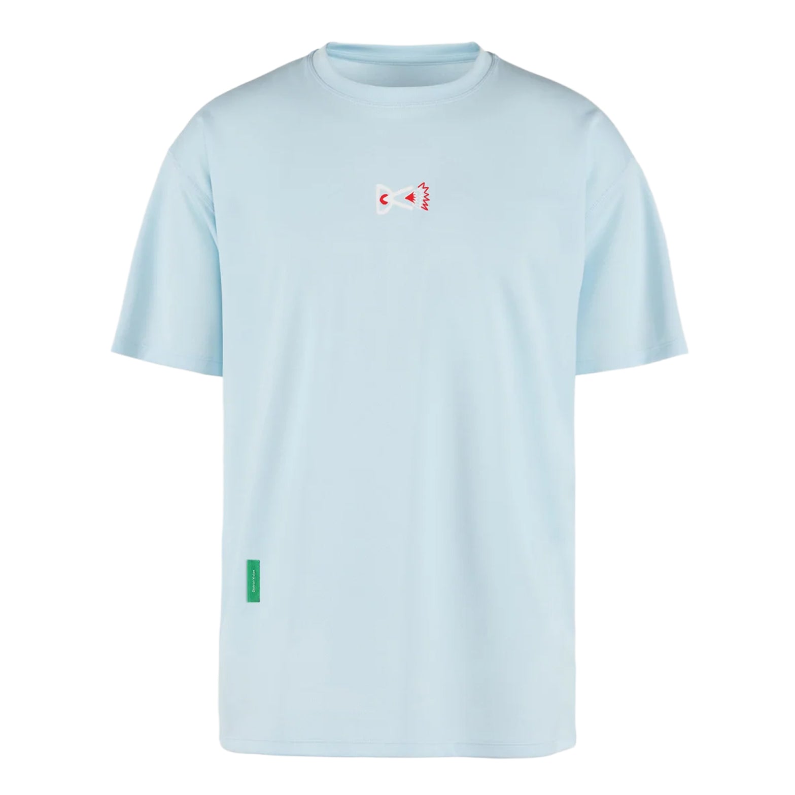 District Vision Men's Boxy Training Tee Frost front product view showing 139g breathable stretch fabric with relaxed boxy fit for athletic pursuits