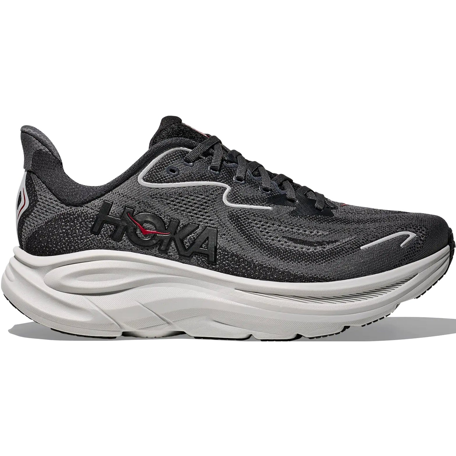 Men's Clifton 10 Running Shoes Carbon Black / Satellite Grey - Achilles Heel