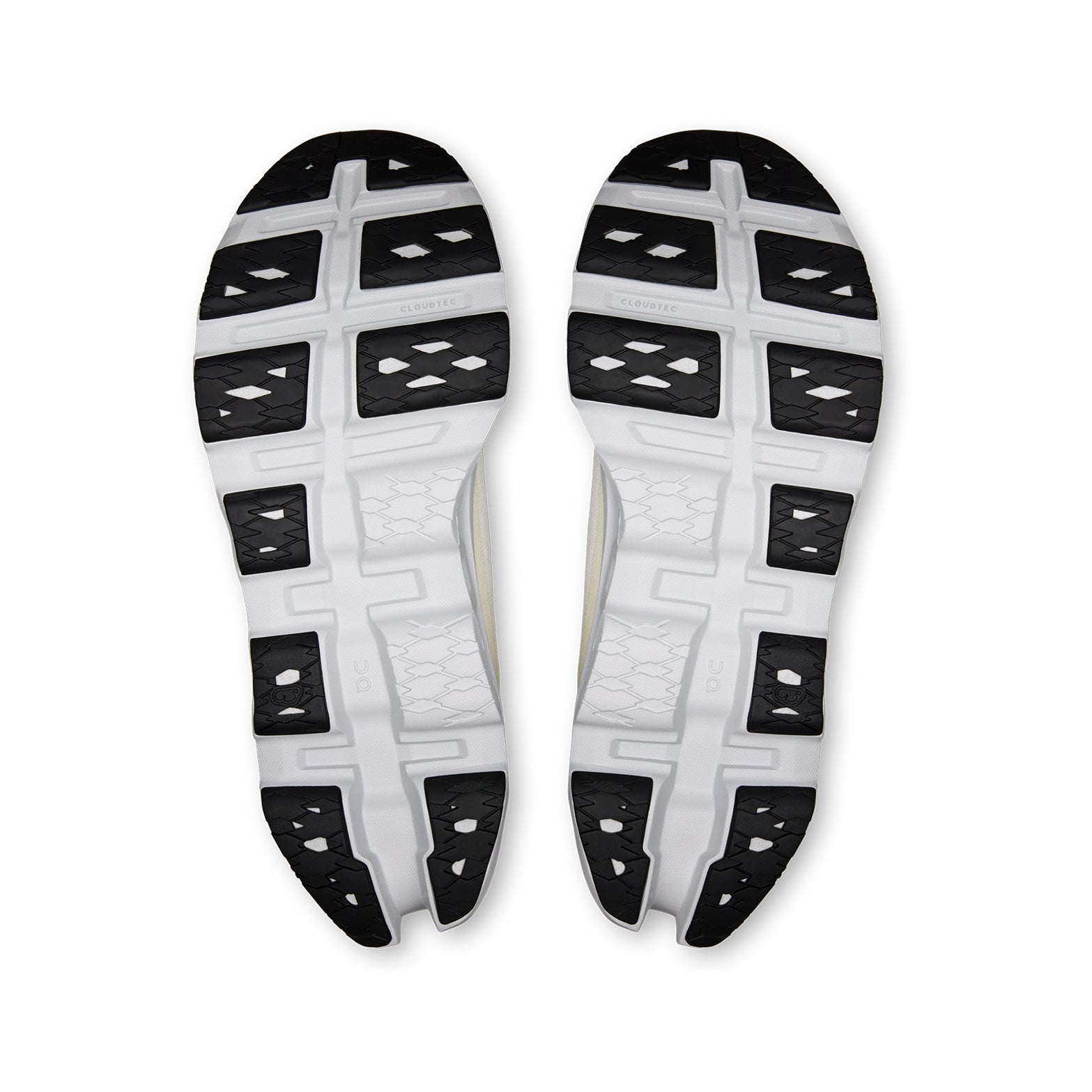 Men's On Cloudmonster 3 Running Shoes Ghost Glacier sole view displaying compressed rubber outsole for optimised traction across varied paces and surfaces