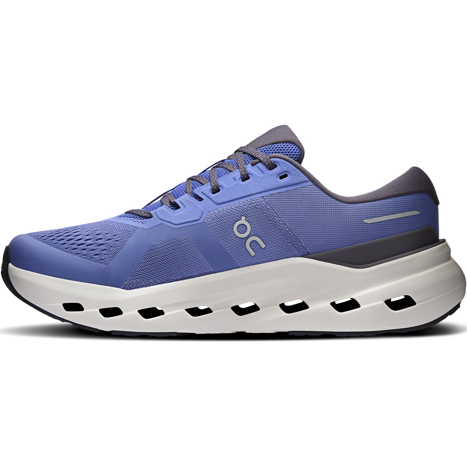 On Cloudrunner 3 men's running shoe in Sailor / Ivory — inner view showing sailor blue engineered mesh upper, ivory midsole detailing, enhanced medial support and CloudTec® Helion™ foam midsole construction