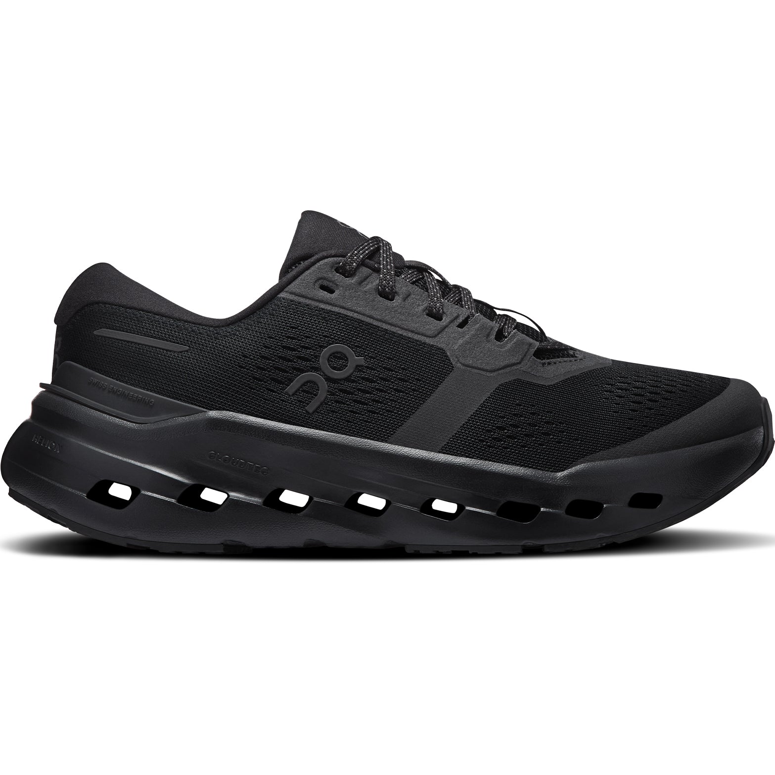 Men's Cloudrunner 3 Wide Fit Running Shoes Black / Black - Achilles Heel