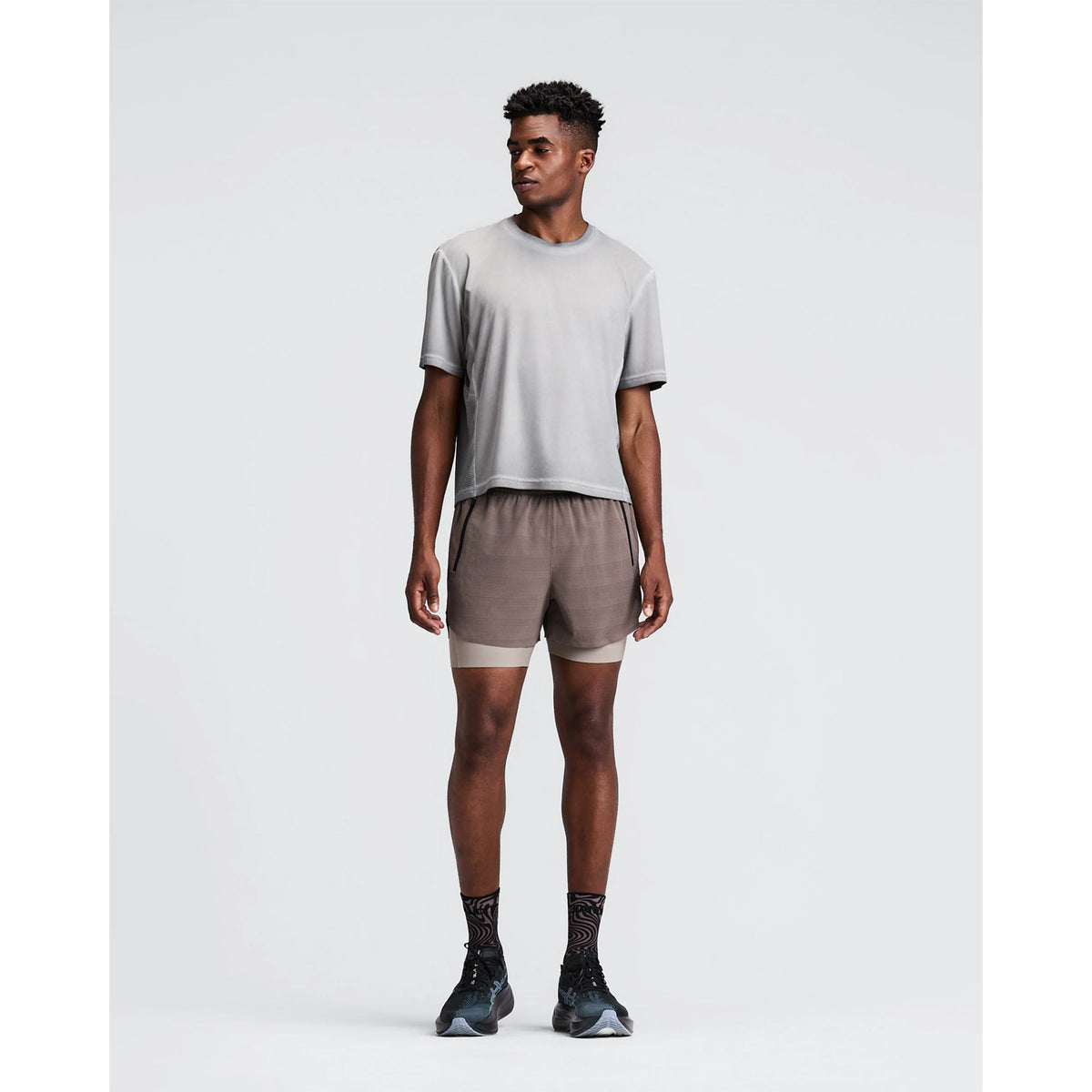 Men's CoolGrid 2-in-1 Run Short Cocoa