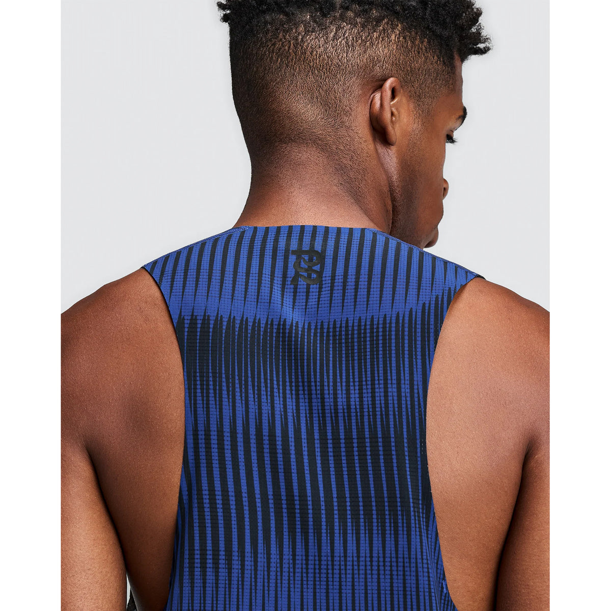 Men's CoolGrid Distance Singlet with Flopack Bauhaus Blue