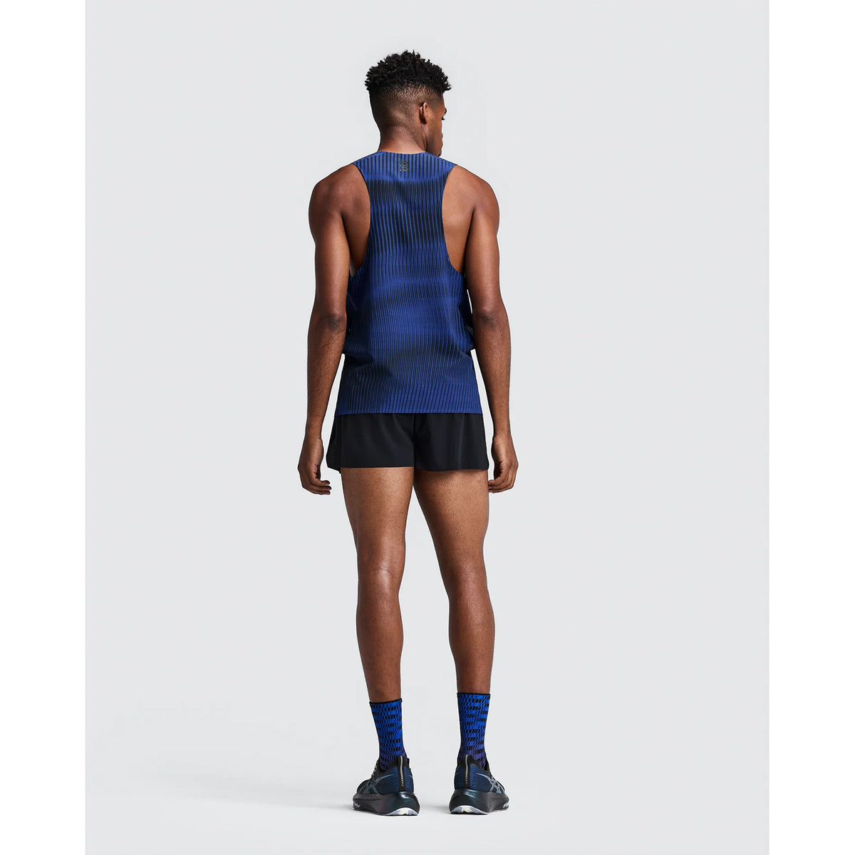 Men's CoolGrid Distance Singlet with Flopack Bauhaus Blue