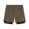 Men's Dual Run Shorts Khaki / Black