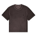 Men's Bandit FrioSoft Perforated Box Tee Espresso front product view showing boxy fit with FrioSoft lightweight fabric and tonal printed Bandit branding with SaltFade vintage finish