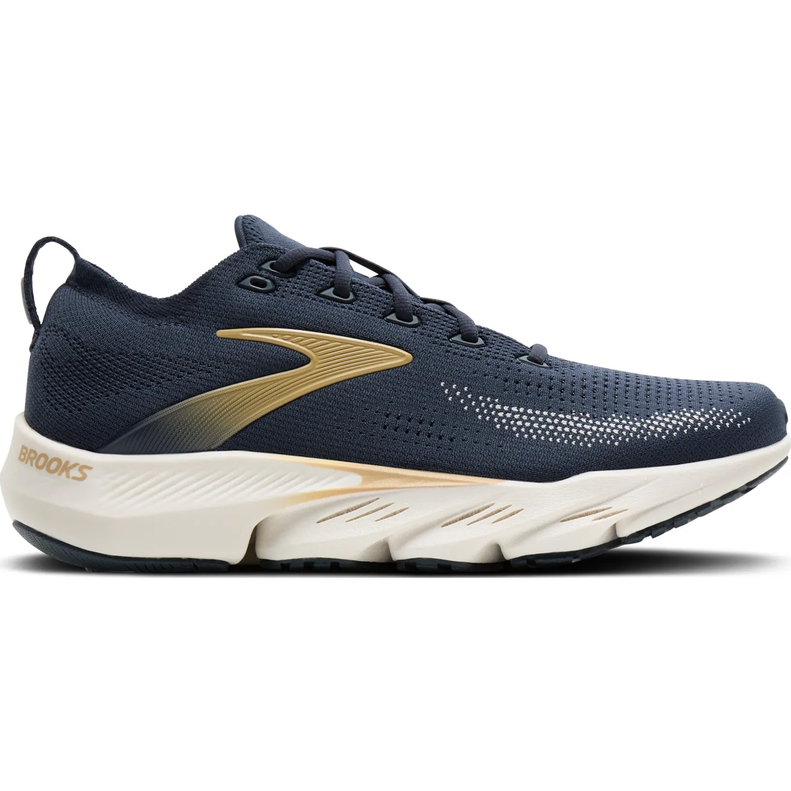 Brooks Men's Glycerin Flex Running Shoes Spellbound Starfish Coconut outer side view showing DNA Tuned midsole