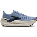 Brooks Glycerin Max 2 men's running shoe in Rain Washed / Navy Blazer / Clear — outer view showing rain washed engineered mesh upper with navy blazer and clear accent detailing and nitrogen-infused DNA TUNED foam midsole profile