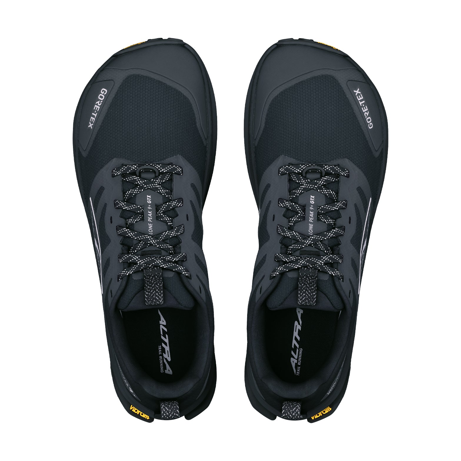 Men's Lone Peak 9+ GORE-TEX Trail Running Shoes Black / Black - Achilles Heel