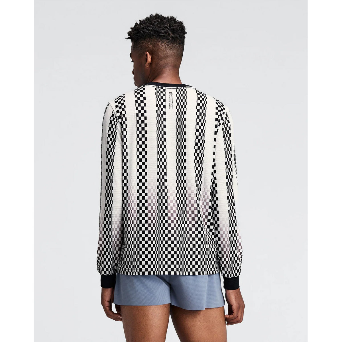 Men's Micromesh Long Sleeve Checkerboard