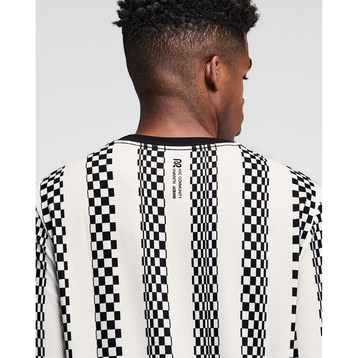 Men's Micromesh Long Sleeve Checkerboard