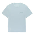 Men's Bandit Micromesh Run Tee Lagoon front product view showing relaxed fit with crew neckline and subtle two-tone logo branding
