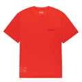Men's Bandit Micromesh Run Tee Poppy front product view showing relaxed fit with crew neckline and subtle two-tone logo branding