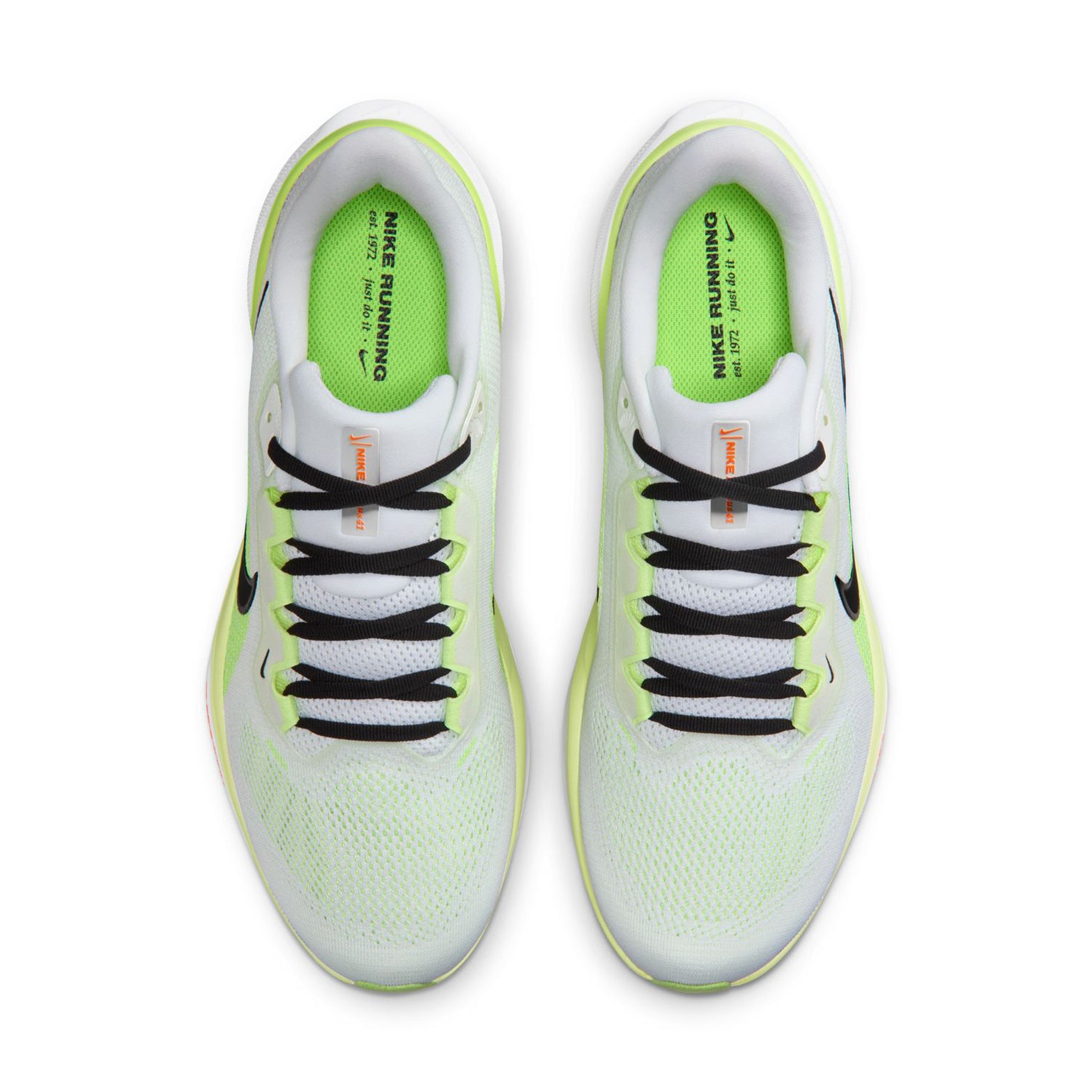 Men's Pegasus 41 Running Shoes White / Volt Ice / Barely Volt / Black - Achilles Heel