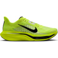 Men’s Pegasus Plus 2 Running Shoes in Lemon Venom and black, featuring a contoured ZoomX foam sole and a black swoosh.