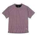 Men’s RaceTech Tee Dusk in muted purple, a featherweight short-sleeved crew neck running tee with a small white logo on the lower right hem.