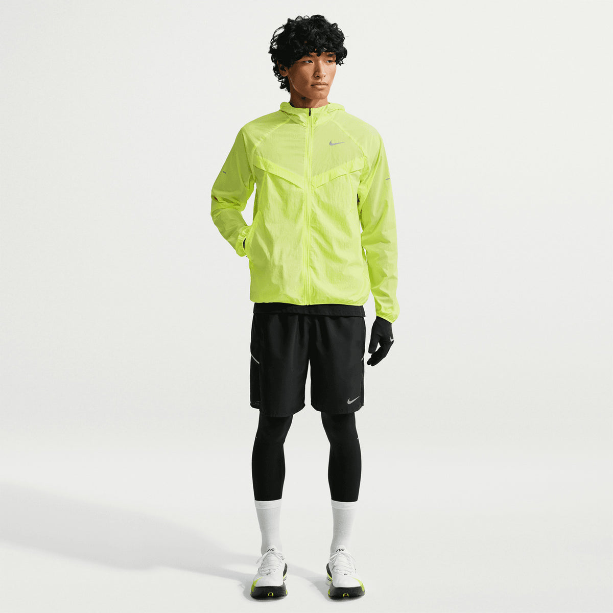 Men's Stride Repel Running Jacket Light Lemon Twist / Reflective Silver