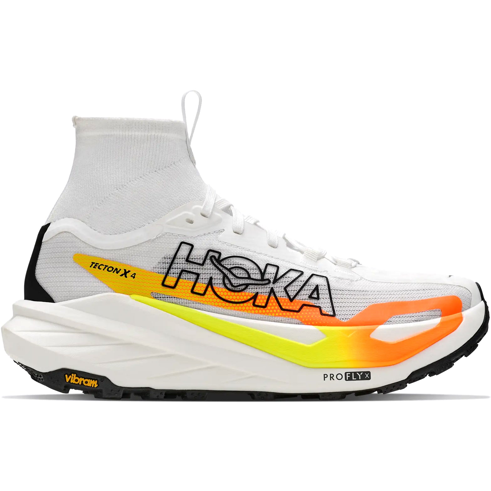 Men's Tecton X 4 Trail Running Shoes Frost / Neon Tangerine