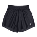 Raide TrailTech Short men's in Black — front product shot showing 5.25 inch silhouette, laser-perforated waistband, large pocket placement and Toray DotAir outer construction