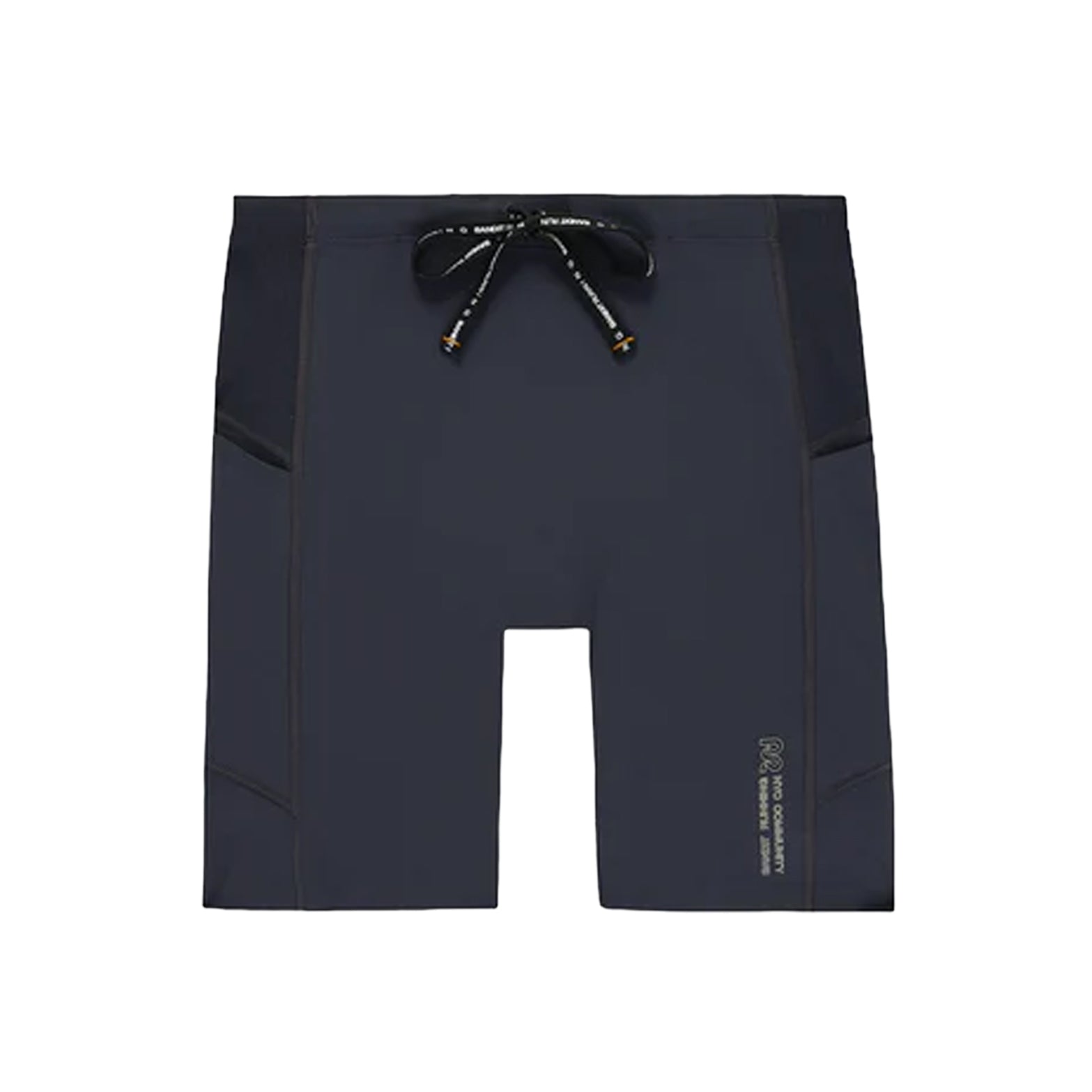 Men's Bandit Vanisher Quarter Tights Anthracite front product view showing Vanisher compression fabric with custom-branded drawstring and contrast bartack waistband finish