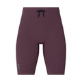 Men's On Zero Half Tights Urchin front product view showing lightweight technical fabric with OAC athlete-inspired graphic and adjustable waistband construction